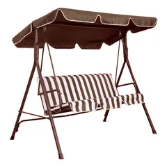 Garden swing tripple 170x110x152 cm white/brown