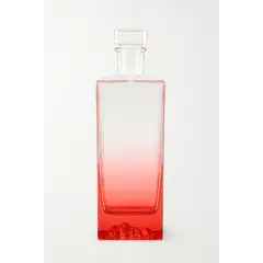Transparent red glass bottle 500 ml