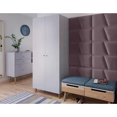 Стеновая магкая панель VOX Profile Geo 30x35 см. розовая