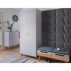 Стеновая магкая панель VOX Profile Geo 30x35 см. графит