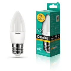 LED Lamp Camelion LED LED8-C35/830/E27 8W