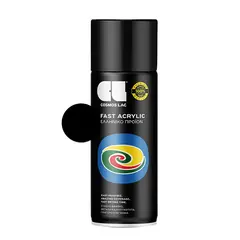 Краска аэрозольная глянцевая Cosmos Lac SPRAY FAST Ral 9005 400ml черный