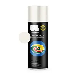 Краска аэрозольная глянцевая Cosmos Lac SPRAY FAST Ral 9010 400ml белый