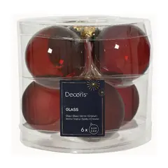 ნაძვის ხის ბურთი Baubles glass 6cm 6pcs