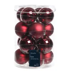 ნაძვის ხის ბურთი Baubles Glass 8 cm 16 pcs