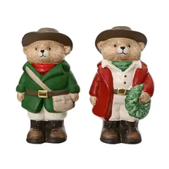 საახალწლო დეკორაცია დათვი Bear terracotta 5x6.5x12 cm assorted