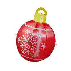 საახალწლო დეკორაცია გასაბერი ბურთი 100 x 120 სმ წითელი