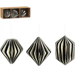 ნაძვის ხის სათამაშო ორნამენტები Mica Decorations 3 ცალი 12 x 12 სმ