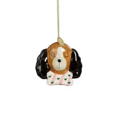 Christmas Tree Toy Dog Mica Decorations 7.5 x 4 x 7.5 cm