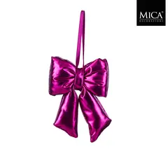 ნაძვის ხის სათამაშო ბაფთა Mica decorations 15 x 11 x 3 სმ ვარდისფერი