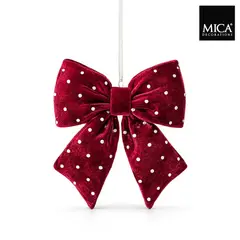 ნაძვის ხის სათამაშო ბაფთა Mica decorations 15 x 3 x 17 სმ ვარდისფერი