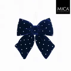 ნაძვის ხის სათამაშო ბაფთა Mica decorations 15 x 3 x 17 სმ ლურჯი