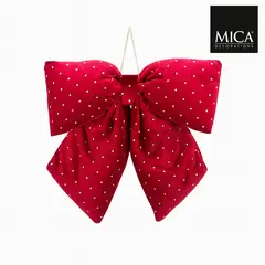 ნაძვის ხის სათამაშო ბაფთა Mica decorations 30 x 6 x 34 სმ წითელი