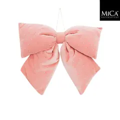 ნაძვის ხის სათამაშო ბაფთა Mica decorations 30 x 6 x 34 სმ ვარდისფერი