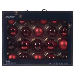 ნაძვის ხის ბურთი Bauble glass oxblood 7 cm 21 pcs