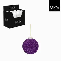 ნაძვის ხის სათამაშო ბურთი Mica decorations 8 სმ