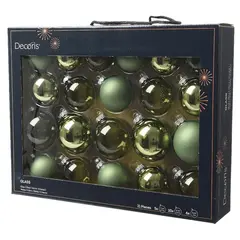 ნაძვის ხის ბურთი Bauble glass rosemary green 7 cm 21 pcs