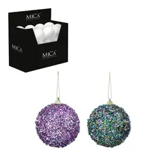 ნაძვის ხის სათამაშო ბურთი Mica Decoration 8 სმ