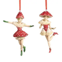 საახალწლო დეკორაცია სოკოს გოგონა