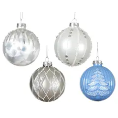 ნაძვისხის ბურთი  Baubles glass glitter