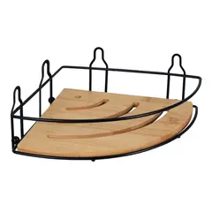 Полка угловая Bisk Umbra Black/Bamboo