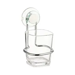 ჭიქა კბილის ჯაგრისებისთვის GECO TUMBLER TRANSPARENT GREEN