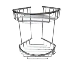 აბაზანის თარო კუთხის 2-ნი 30 სმ ვერცხლისფერი