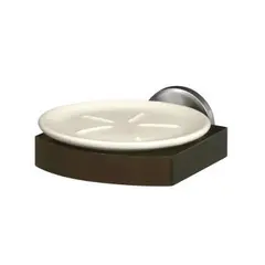 სასაპნე MADAGASKAR SOAP DISH SAT. NICKEL/WOOD