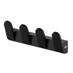 პირსახოცის საკიდი 4 კაუჭით Bisk Futura Black