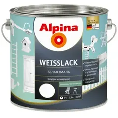 ემალი Alpina Weisslack თეთრი 2,5 ლ