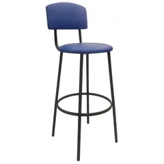 Bar stool with backrest round 75 cm