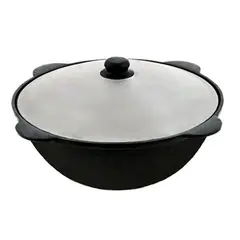 Cast iron cauldron with aluminum cover Davr Metall 6 l