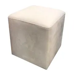 პუფი ალკანტარა 34х40 თეთრი