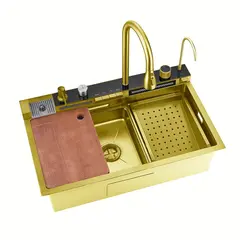 Kitchen sink multifunctional Lefton P31-B 75x45 cm Gold