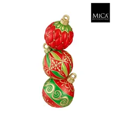 ნაძვის ხის სათამაშო ბურთები 40 x 14.5 სმ წითელი