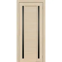 კარის ბლოკი Flydoors PVC LA STELLA 203 იფანი ლატე შუშა შავი 36×800×2150 მმ