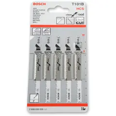 Пилочка для лобзика Bosch T101 B, HCS 5 шт