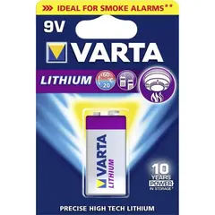 Battery Lithium VARTA 6LR61 9V 1 pcs