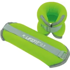 Weights for arms and legs LifeFit Neoprene WRIST/ANKLE 2x0.5 kg green