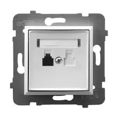 Telephone socket Ospel Aria GPT-1U/m/00 1 sectional white