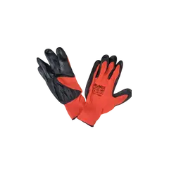Красная перчатка с черным нитриловым покрытием M2M 300/121 S9