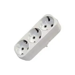 Блок на 3 гнезда с заземлением TDM 16 A 220 V
