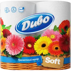 Двухслойные туалетная бумага Divo Soft 4 шт