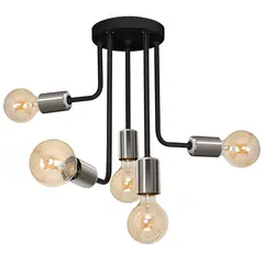 Chandelier Luminex 7685 Candela 5 E27 15W black chrome