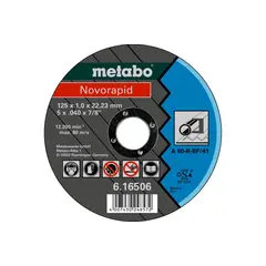 საჭრელი დისკი Metabo Novorapid 125x1,0x22მმ
