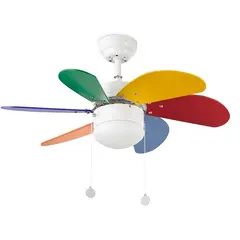 ვენტილატორი განათებით FARO PALAO Ø820მმ  6 ჭრელი 1 E14 40W