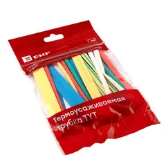 Трубы термосадочные EKF TYT 7 цветов разного диаметра 35шт 4/2; 6/3; 8/4; 10/5; набор 100мм