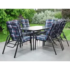Garden furniture set table and 6 folding chairs HY-009