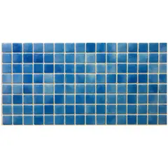 Мозаика для бассейна ÇAKA GRUP FBZM 007 с силиконом 25x25мм тёмно голубая 32x50.5