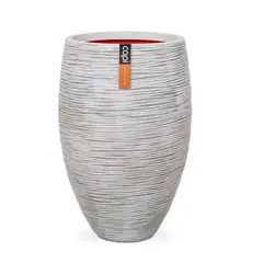 ქოთანი ყვავილის Capi Europe Vase elegant deluxe Rib NL 38x58სმ სპილოსძვლისფერი